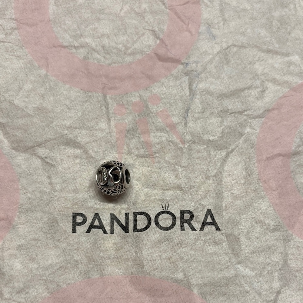Pandora Sterling Silver vintage K charm